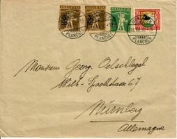 Brief, Montreux Planches nach Nürnberg 1930