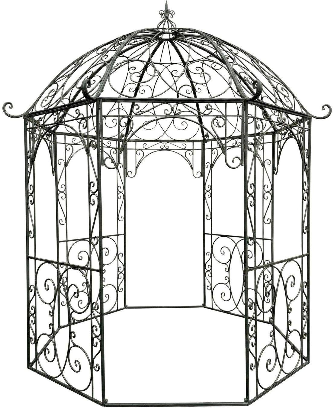 Zelte & Pavillons: Eisen Pavillon LEILA Ø285cm anthrazit – Neu und originalverpackt aus Bottighofen von zaap