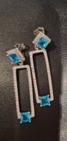 Ohrstecker  mit steckverschlüssen Blaue Steine