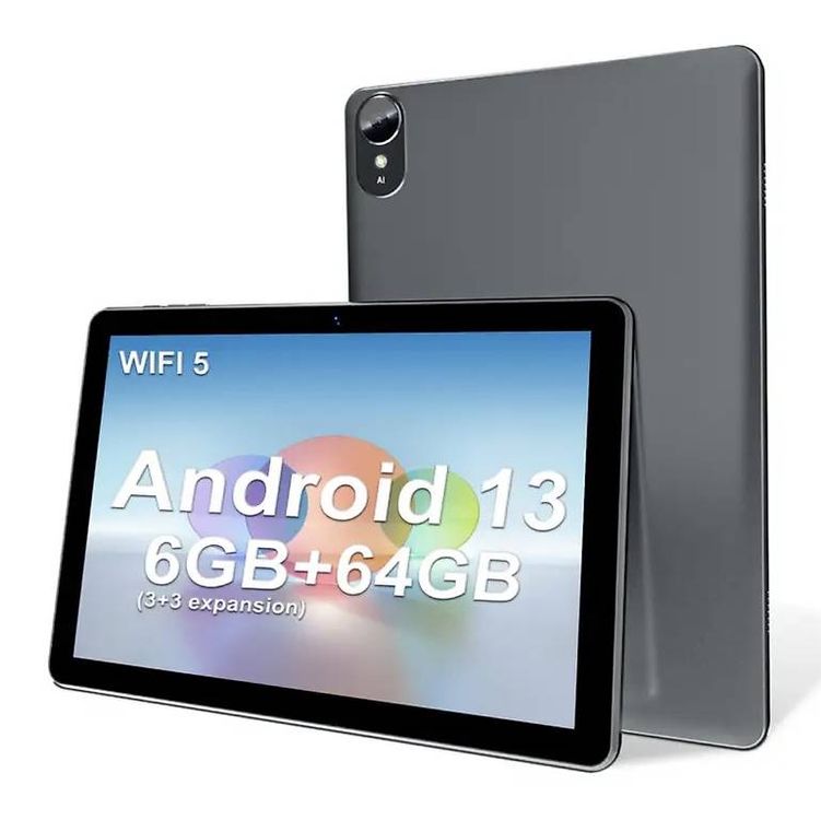 Tablette Android 7 Pouces 2025 - 7 Go RAM, 64 Go ROM (Extensible 256 Go), Quad-Core, Double Caméra, 3500 MAh, Wi-Fi 5G, Contrôle Parental - Bleu Avec Coque Silicone