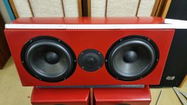 NOMI C1 Center Studiomonitor in Burgundy Red