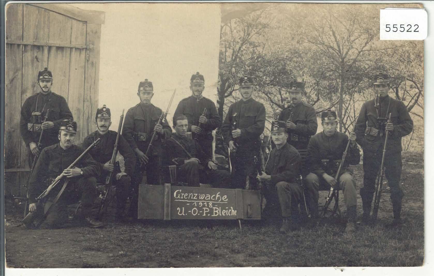 Cartoline postali: Armee Suisse - Grenzwache 1918 U.O.P Bleiche – Usato da Ettingen venduto da Kartenplanet