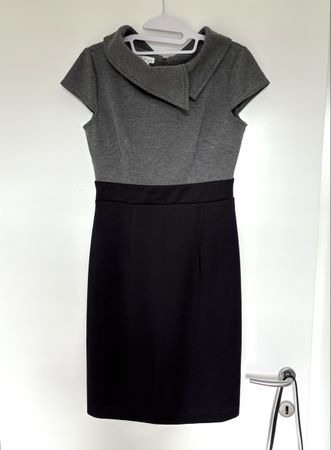 London Times grau schwarz Kleid Klassiker XS S wie Hobbs cos