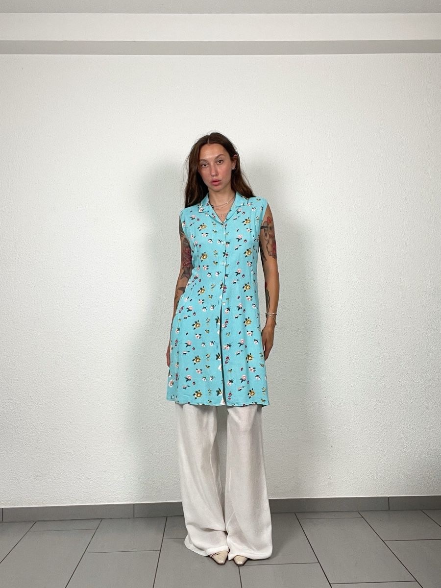 Vestiti: Vintage floral blue dress – Usato da Knonau venduto da Grapesvintage