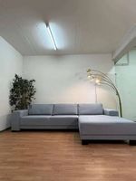 (Gratis Lieferung) Ecksofa Grau Baby Blue