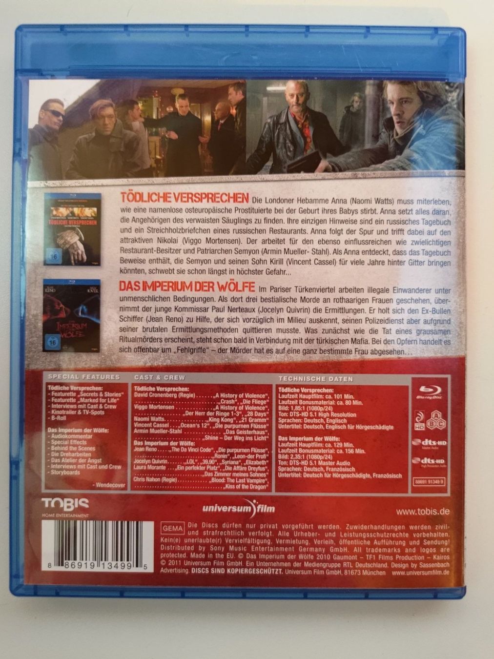Tutti i DVDs: Tödliche Versprechen & Das Imperium der – Usato da Liestal venduto da Kratzilla 2