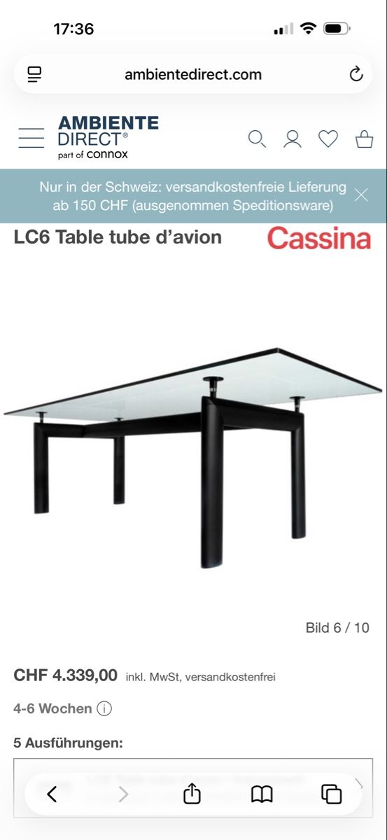 Le Corbusier Tavoli: Corbusier Esstisch – Usato da Zug venduto da dom_sk6c 4