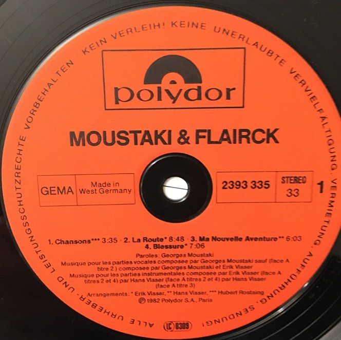 Dischi in vinile: Moustaki & Flairck (LP) – Usato da Grüningen venduto da azulvinyl 2