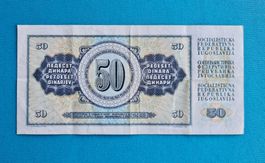 Banknote 50 Dinar Jugoslawien