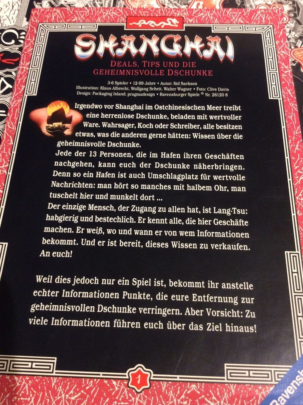Jeux: SHANGHAI Spiel, Ravensburger 1997 – D'occasion à Utzigen par Lasagne99 6