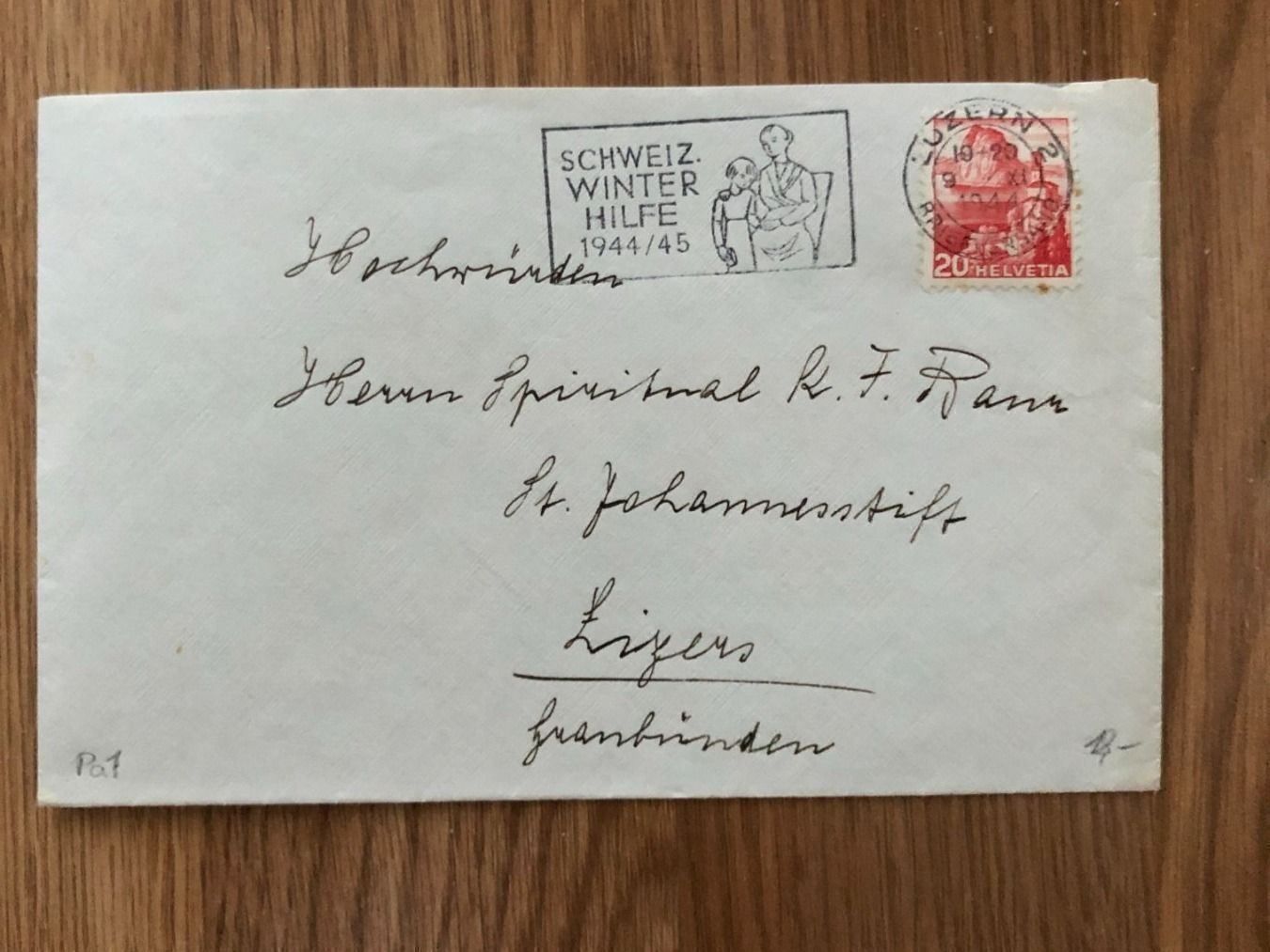 Tutti i francobolli: 1A Brief 9.XI.1944, Stempel Luzern 2 – Usato da Landquart venduto da interesse63