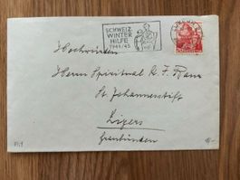 1A Brief 9.XI.1944, Stempel Luzern 2