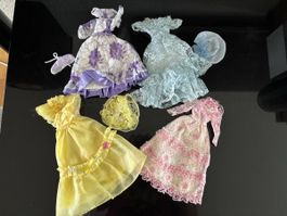 Barbie Vintage 80er 5 teilig Kleider 