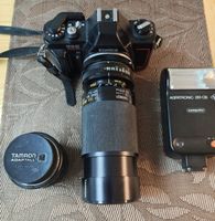 Konica TC-X Spiegelreflexkamera mit Zubehör, Top Zustand!