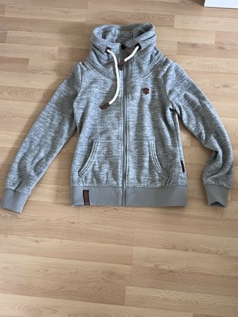 Naketano Sweatjacke grau mit Reissverschluss Grösse M