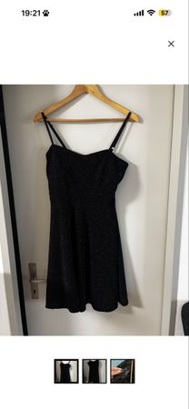 Glitzer-Kleid schwarz Gr. XL 