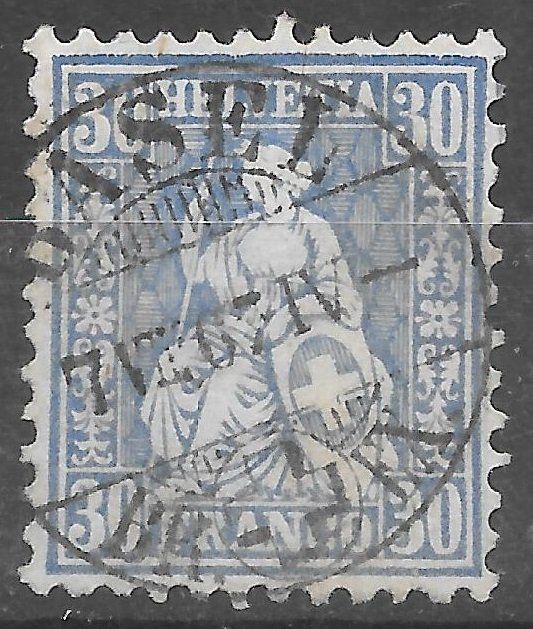 Sitzende Helvetia No 41B Vollstempel Basel Attest SBK 350.- | Kaufen ...