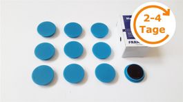 Magnete 10 Stück, 32 mm, hellblau