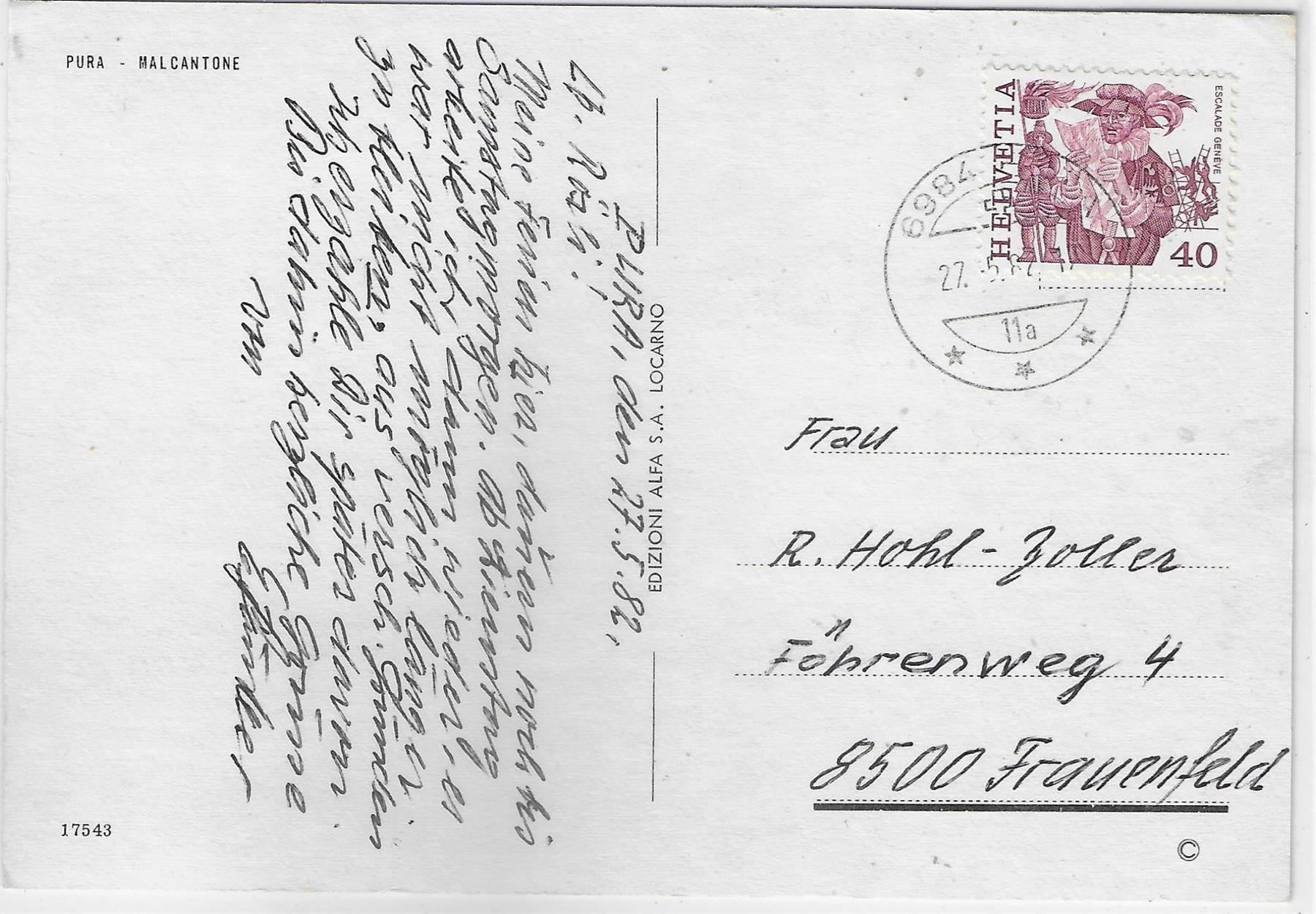Cartoline postali: Pura - Vue generale - Multiview – Usato da Ettingen venduto da Kartenplanet 1