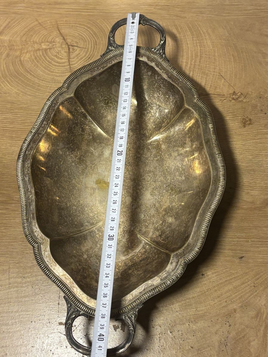 Tutte le decorazioni: Antikes versilbertes Servierset Schale & Tablett – Usato da Orpund venduto da BlackEagel80 5