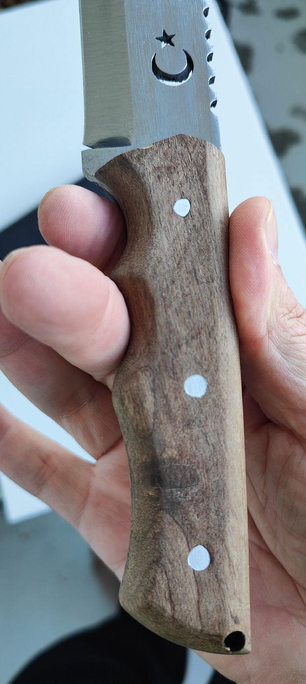 Accessoires: Neuwertiges Hackmesser mit Holzgriff und Lederscheide! – Neuf avec emballage d'origine à St. Margrethen SG par Duezenli61 2