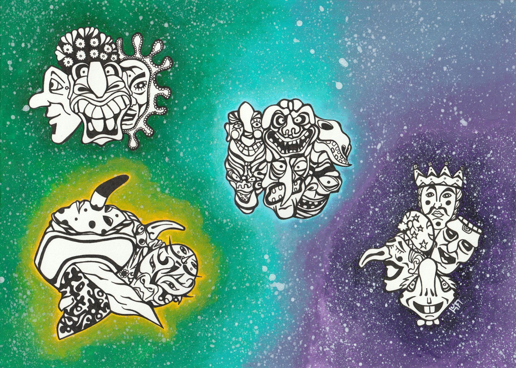 Dipinti: Galaxie Carnaval (Hun) – Nuovo e nell'imballaggio originale da Romainmôtier venduto da Iguazu12