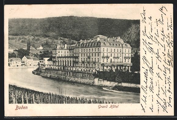 Cartoline postali: AK Baden, Grand Hotel, 1901 – Usato da Berlin venduto da bartko-reher