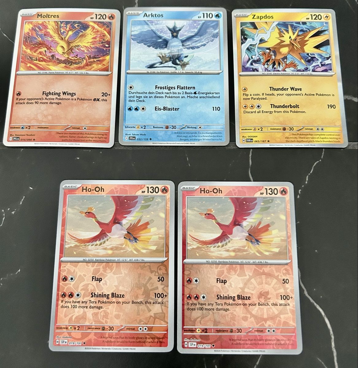 Pokémon Carte collezionabili: Carte Pokemon uccelli leggendari  – Usato da Balerna venduto da Roby-Pokemon