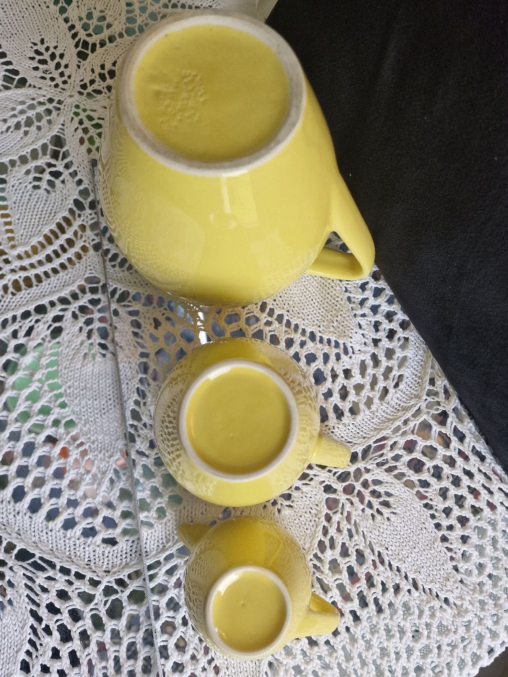 Rössler Caraffe: 3x pot Rössler jaune vintage – Usato da versoix venduto da 928 4