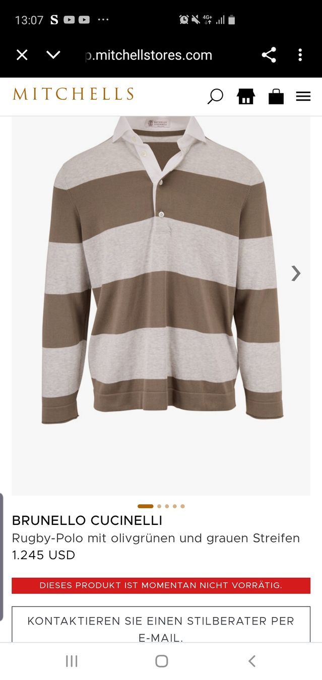 Brunello Cucinelli Maglioni & Felpe: Brunello Cucinelli, Pullover, Rugby Shirt, 48 – Nuovo (secondo la descrizione) da Winterthur venduto da Sjull 8