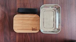 Lunchbox Edelstahl mit Bambusdeckel