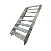 Stahltreppe 8 Stufen 100x152cm verzinkt