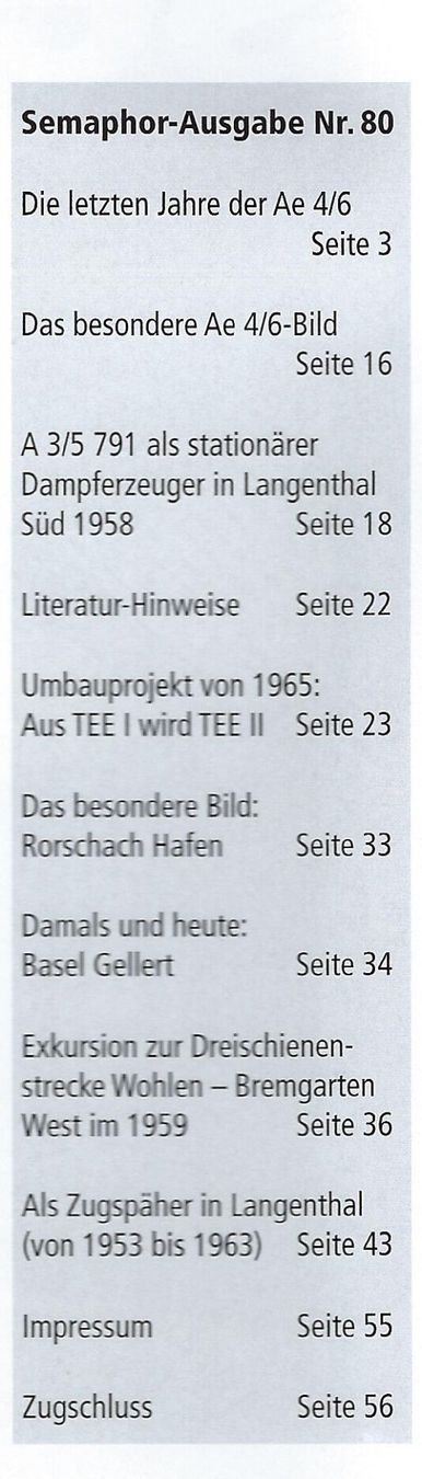 Riviste & Magazine: Semaphor Nr.80 Winter 2023 mit Beilage – Usato da Bözberg venduto da Cumba 1