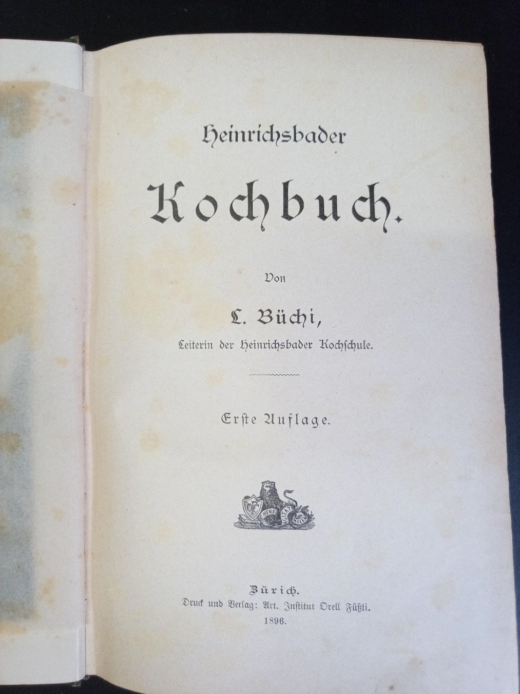 Libri: Heinrichsbader Kochbuch Orell Füssli – Usato da Reiden venduto da Zofi-Brocki
