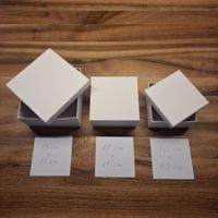 3er Set weisse Geschenkschachteln, Neu!