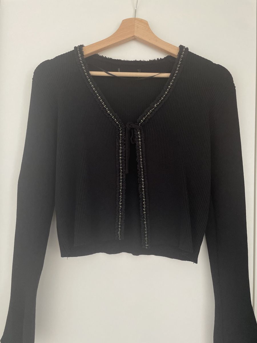 Pullover & Sweatshirts: Schwarze Strickjacke, Top Zustand, Gr. S – Neu (gemäss Beschreibung) aus Samstagern von jeh_9jxl