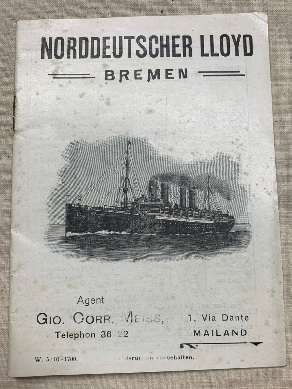 Cartes postales: Norddeutscher Lloyd - Bremen - 1910 – D'occasion à Sorengo par 74in