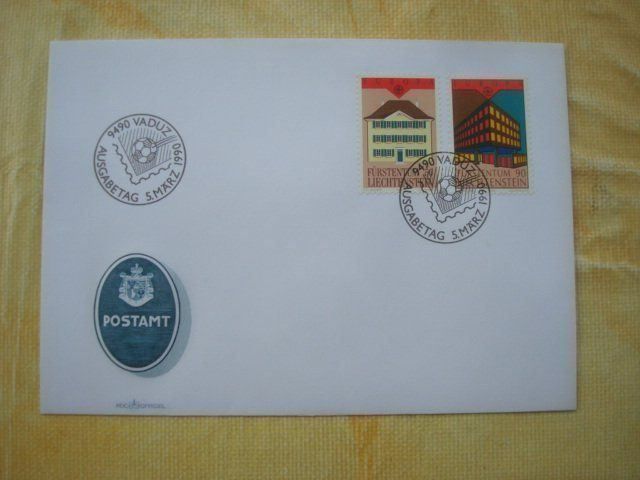 Tutti i francobolli: FDC LICHTENSTEIN 1990 – Usato da Ostermundigen venduto da Kari1937