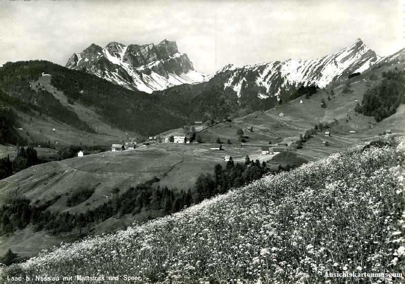 Ansichtskarten: Nesslau - Laad mit Mattstock + ca. 1960 – Gebraucht aus Emmenbrücke von teestube