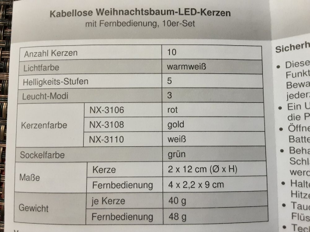 Weihnachtsbaum Kerzen LED, kabellos Kaufen auf Ricardo