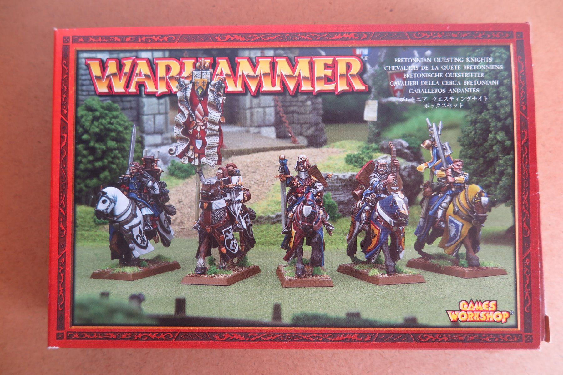 Kit di modellismo & Modellini statici: Warhammer - Bretonen - 5 Questritter - Metall - OOP – Usato da Biberstein venduto da Lou13lou
