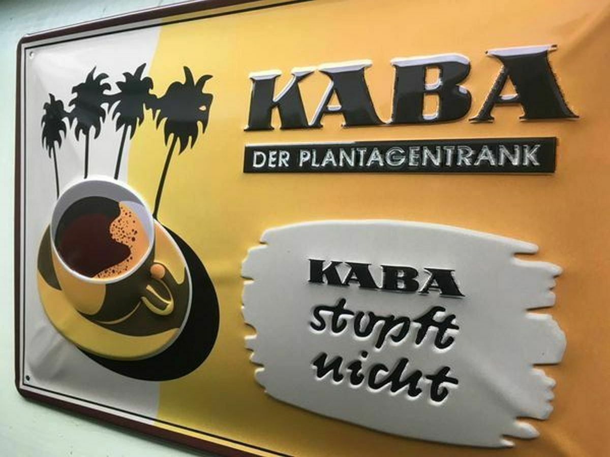 Insegne: Blechschild 3D-KABA-DER PLANTAGENTRANK – Nuovo e nell'imballaggio originale da Rupperswil venduto da big-one-sale