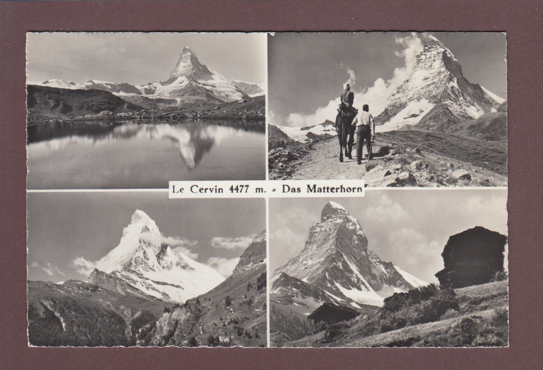 Cartoline postali: CERVIN - MATTERHORN - 4 Bilder – Usato da Pully venduto da nicecards
