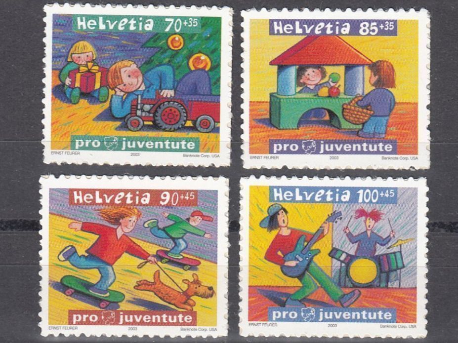 Tutti i francobolli: SBK J369B - J372B postfrisch – Usato da Bürglen TG venduto da StampGraf