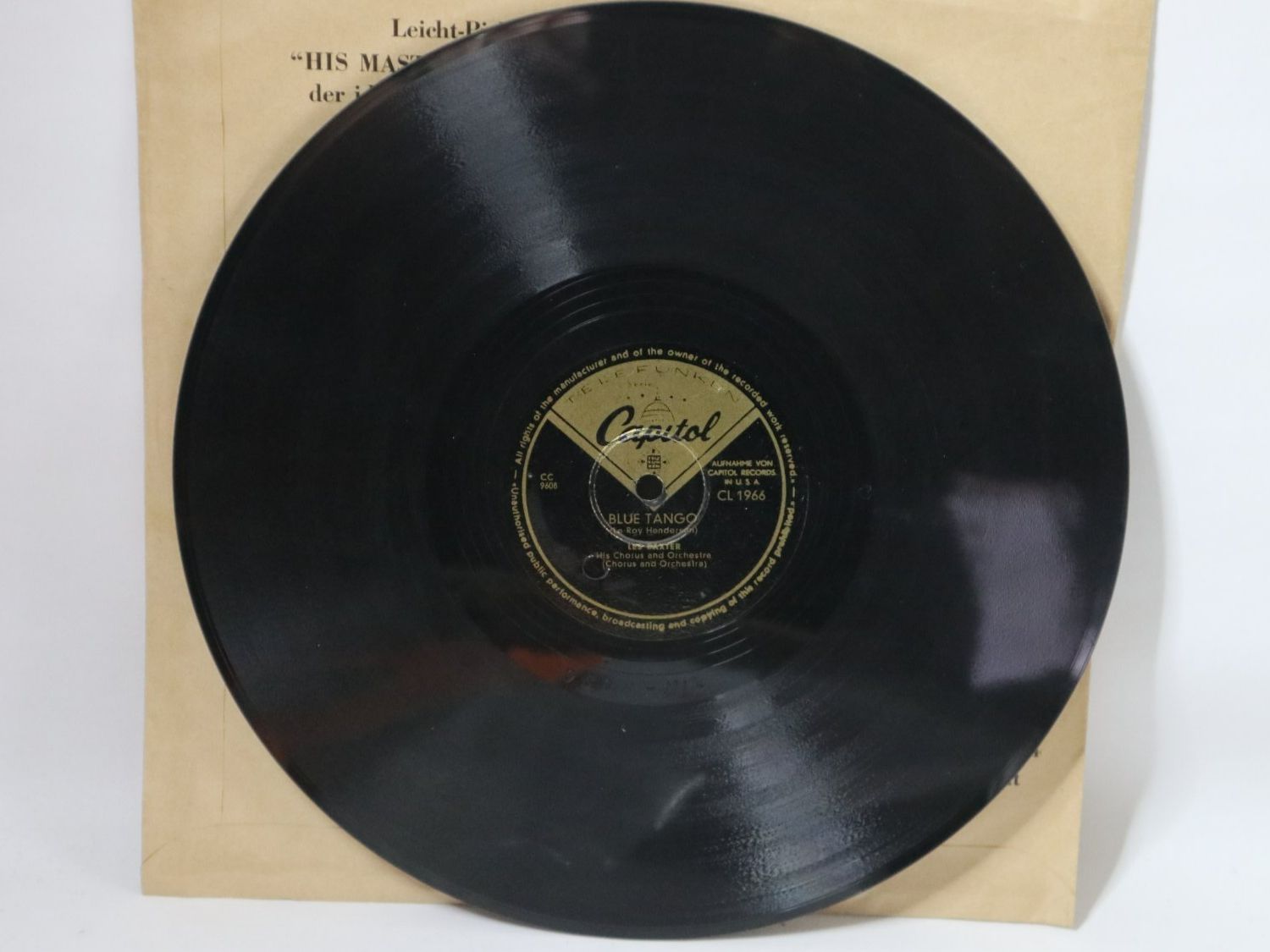 Schallplatten: Schellack Les Baxter Blue Tango / Please Mr. Sun – Gebraucht aus Eschenbach SG von Astalavista 2