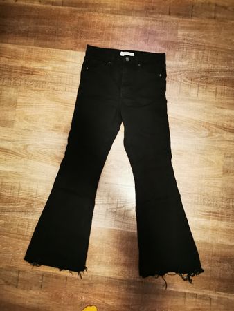 Topshop Jamie Flare Jeans, Schwarz, Gr. 38 ,