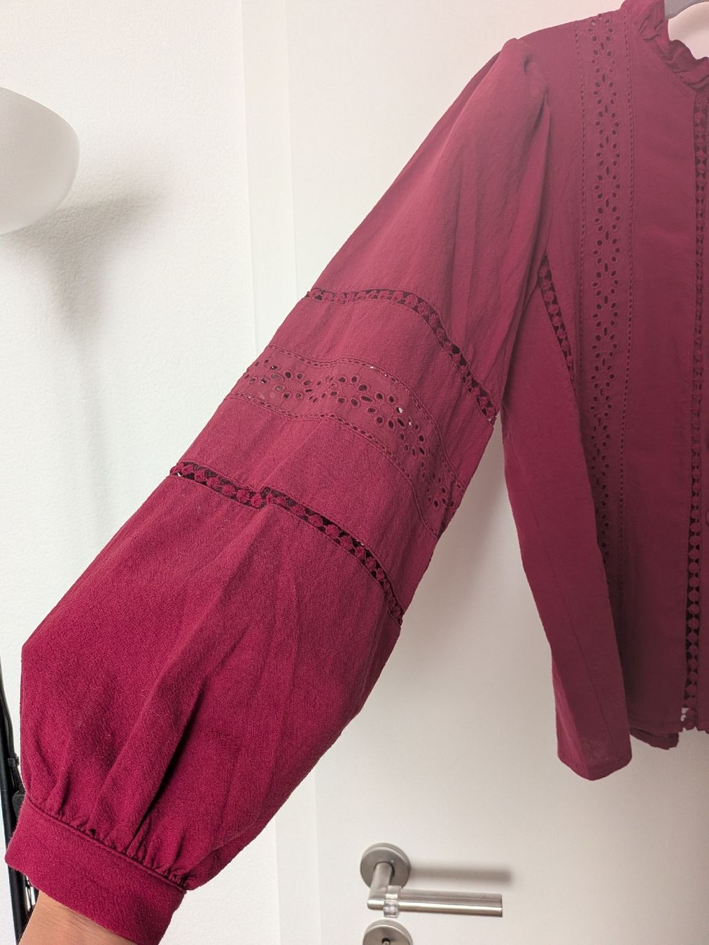 Camicette: Blouse long sleeves maroon size M openwork detail – Nuovo (secondo la descrizione) da Herzogenbuchsee venduto da sdu_sbb 3