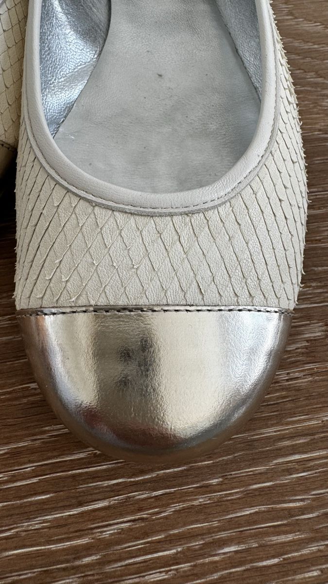 Damenschuhe: Ballerine Hogan bianche e argento, misura 37 – Gebraucht aus Corseaux von zetajones01 1