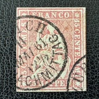 Alle Briefmarken: Strubel 24G/24B4, gestempelt – Gebraucht aus Stallikon von HILDECH1