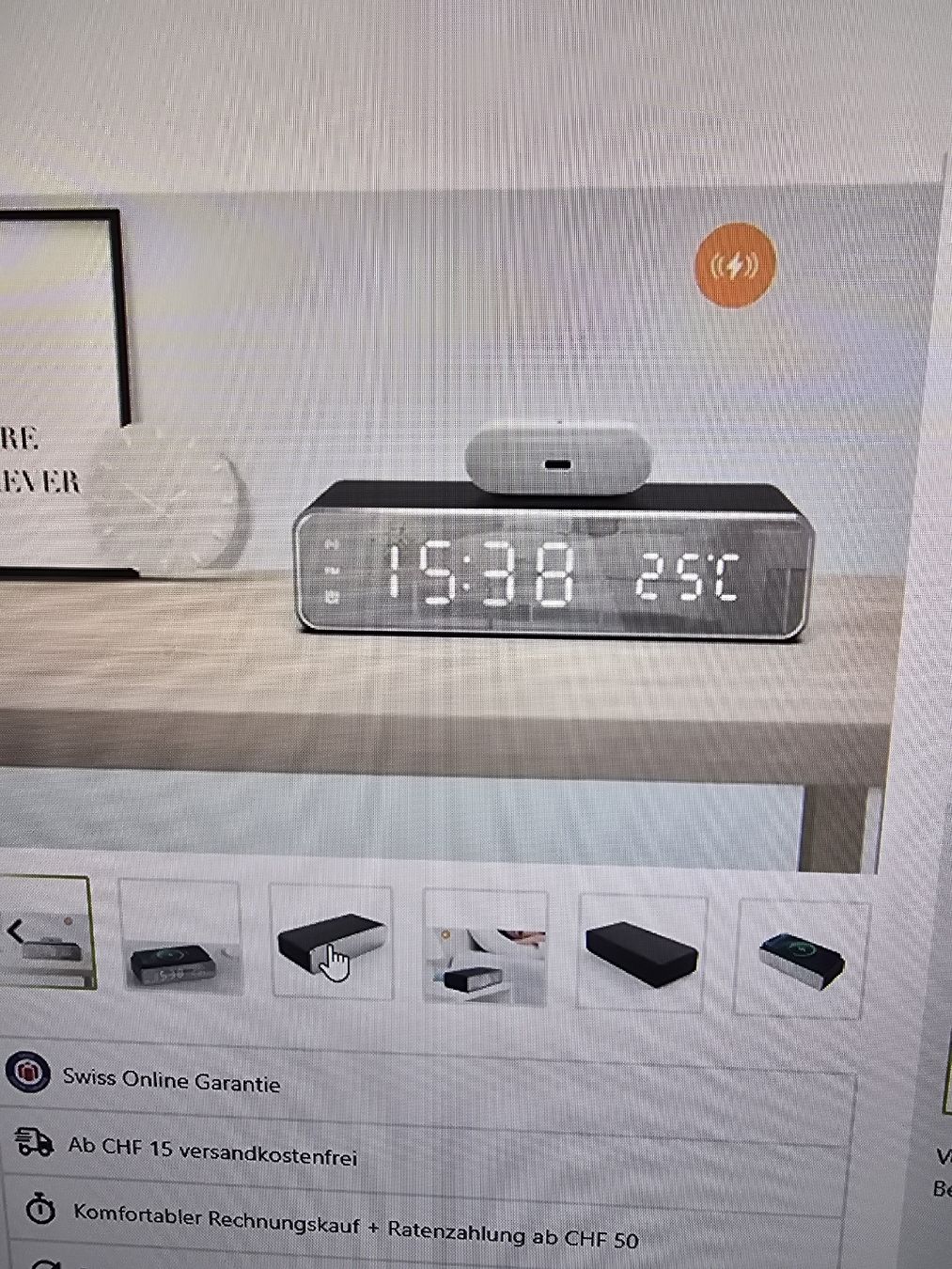 Sveglie: Led wecker mit Wireless Ladestation – Usato da Winterthur venduto da Bole.sd 1